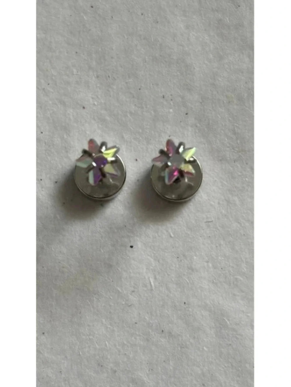 Iridescent Star Crystal Stud Earrings